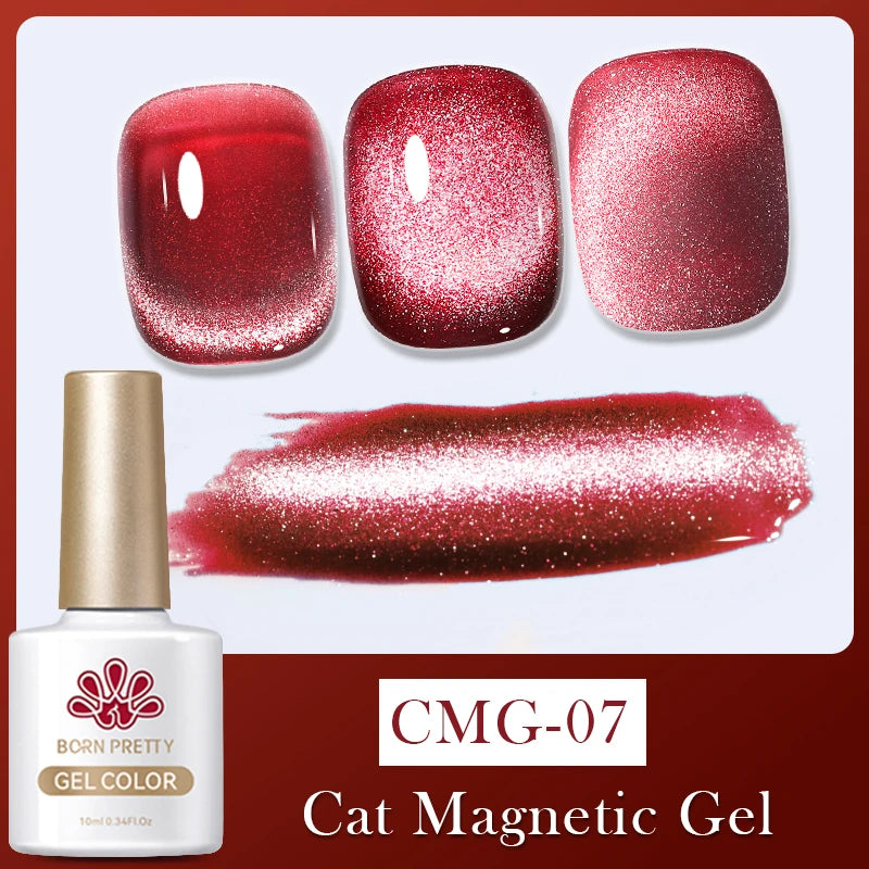 10ml Magic Cat Magnetic Gel Polish Sparking Aurora Silver Effect Soak Off UV Gel Varnis Semi-Transparent - Beauty 4 Us