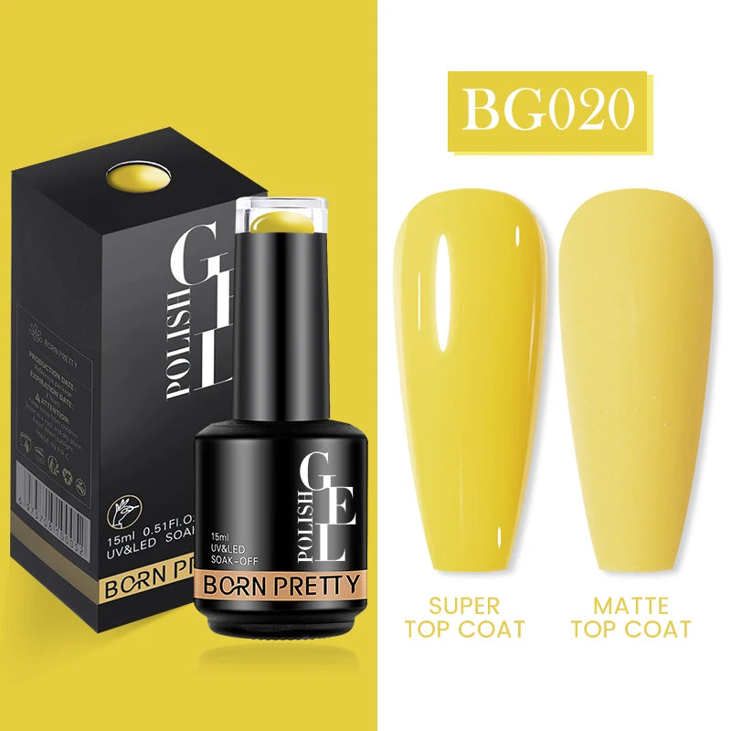 15ml Soak Off UV LED Gel Nail Polish Hybrid Varnish Nail Art Manicure 114 Colors Semi-Permanent Base Top Coat - Beauty 4 Us