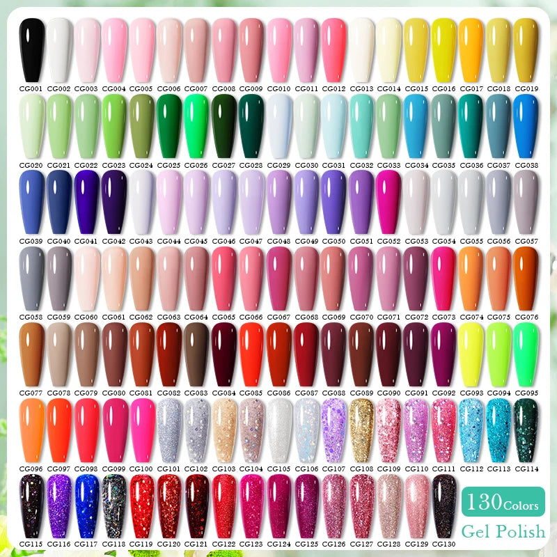 10ml Nagellack 130 Färger Nude Lila Röd UV LED Soak Off UV Gel Semi Permanent Gel Lack - Beauty 4 Us