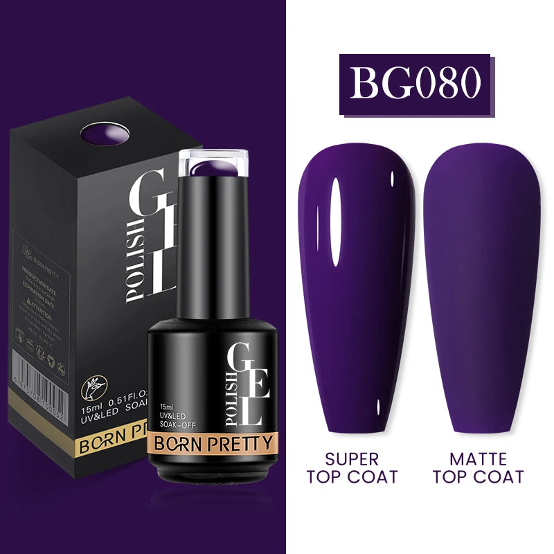 15ml Soak Off UV LED Gel Nail Polish Hybrid Varnish Nail Art Manicure 114 Colors Semi-Permanent Base Top Coat - Beauty 4 Us