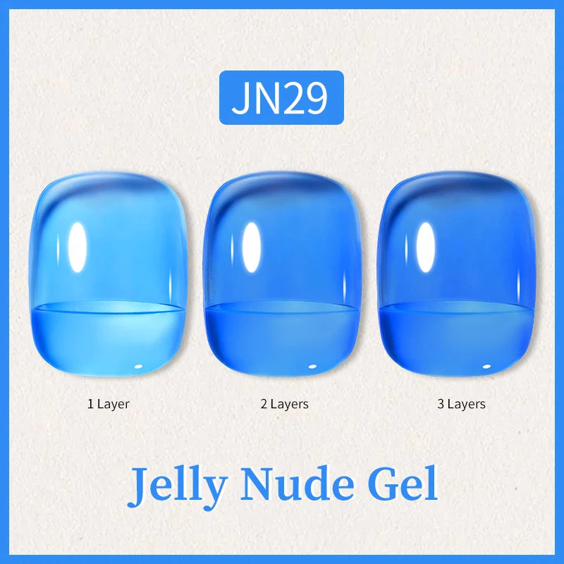 Transparent Jelly Nude Gellack 10ml Sheer Glitter Crystal Varnish - Beauty 4 Us