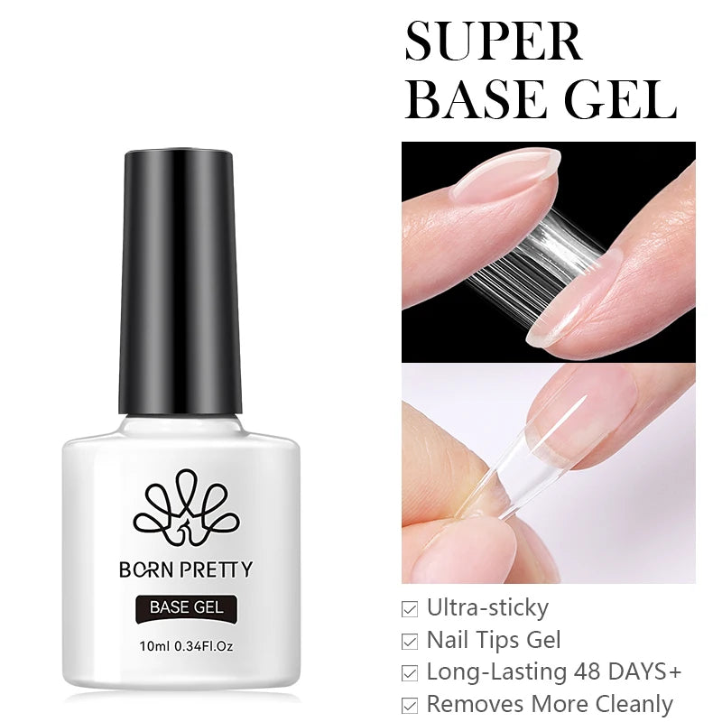 Transparent Jelly Nude Gellack 10ml Sheer Glitter Crystal Varnish - Beauty 4 Us