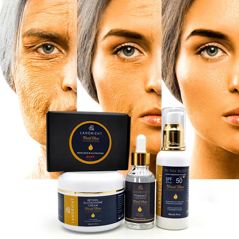 Vitamin C L-Glutathione Natural Whitening and Anti Aging Skin Care 4pc Beauty 4 Us Vitamin C L-Glutathione Natural Whitening and Anti Aging Skin Care 4pc Beauty 4 Us