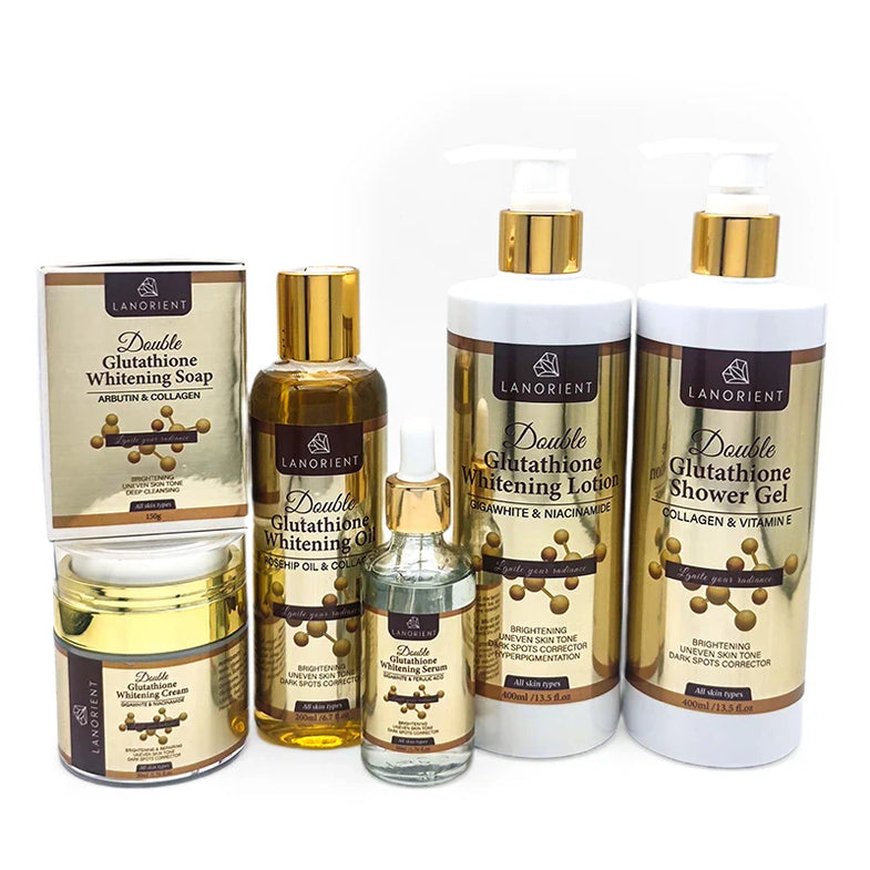 lanorient glutathione Whitening Set Cream Serum Soap Collagen Vitamin C Kojic Metabolic Maintenance L-Glutathione