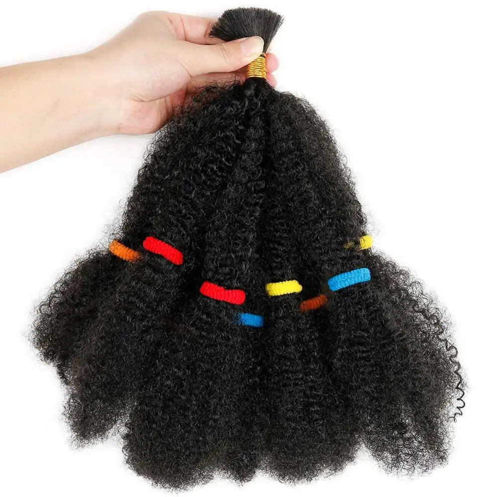 Braids Hair Afro Kinky Bulk Afro Curly Synthetic Hair Short 12" Crochet Braiding Hair Extensions For American African Women - Beauty 4 Us