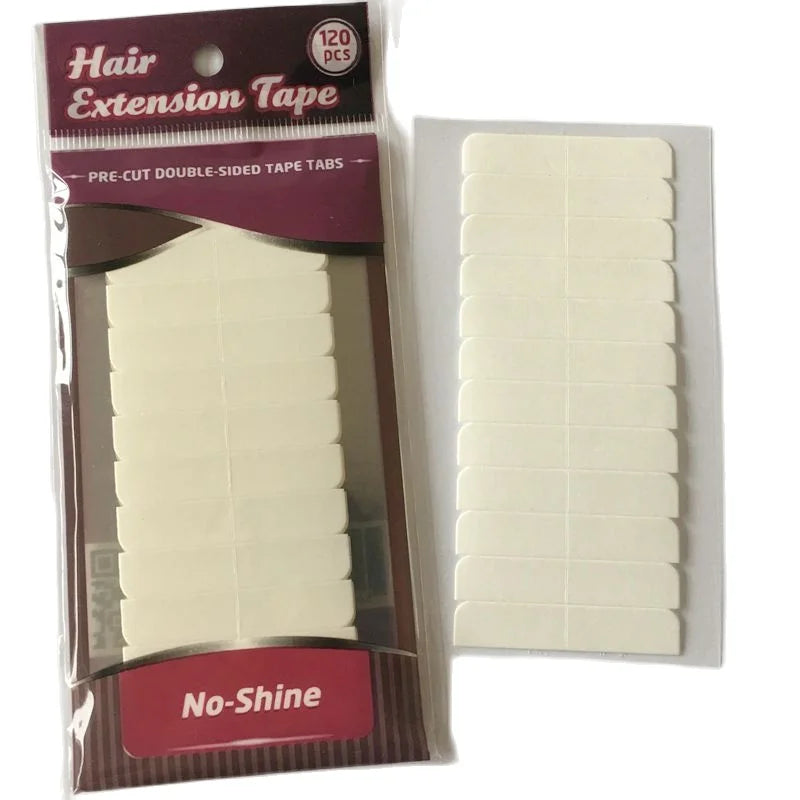 120 tabs/lots 10 sheets 0.8cm*4cm No shine white adhesive tape waterproof tape for tape hair extension