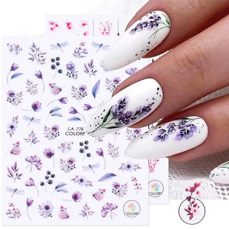 1st Spring 3D Nageldekal och vattendekal