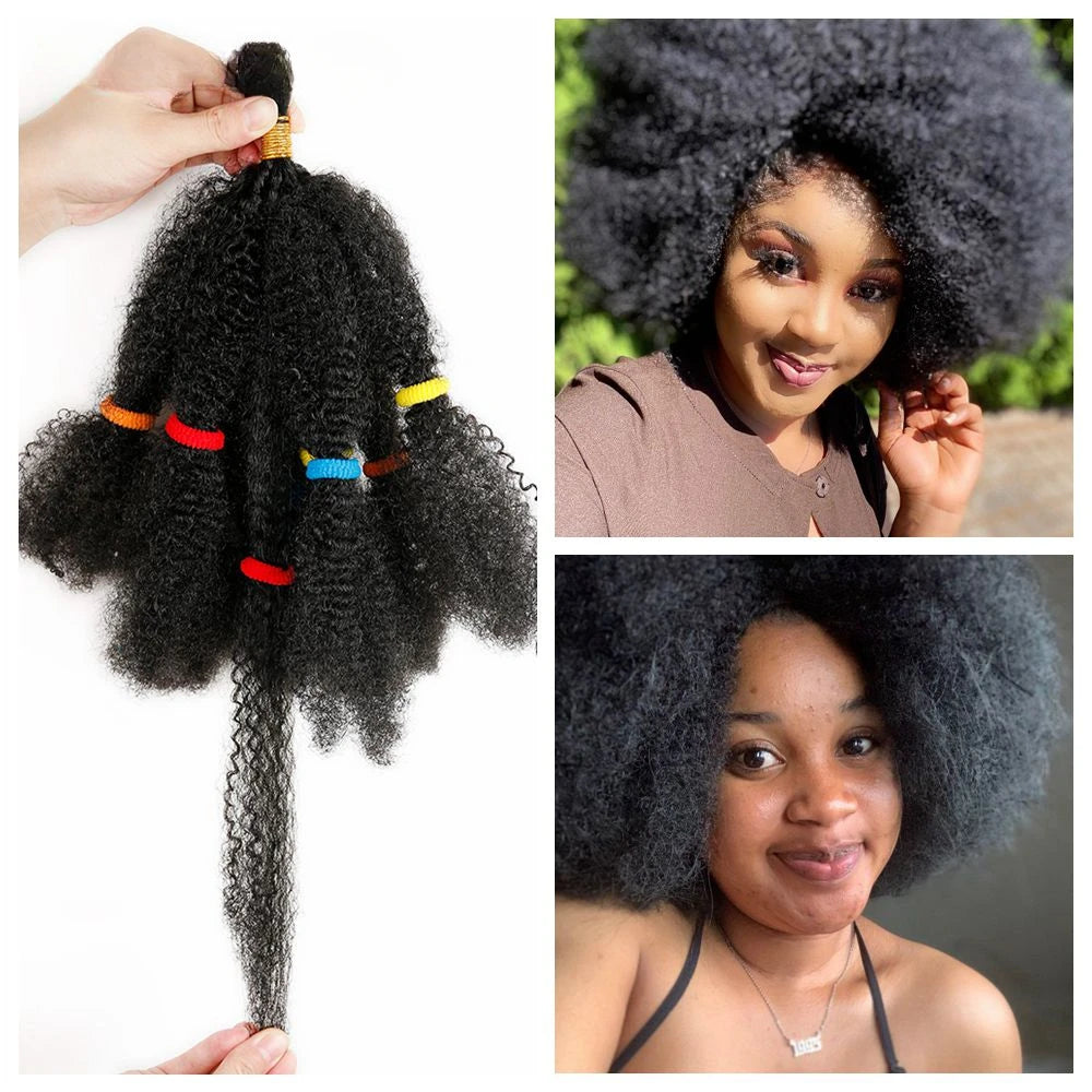Braids Hair Afro Kinky Bulk Afro Curly Synthetic Hair Short 12" Crochet Braiding Hair Extensions For American African Women - Beauty 4 Us
