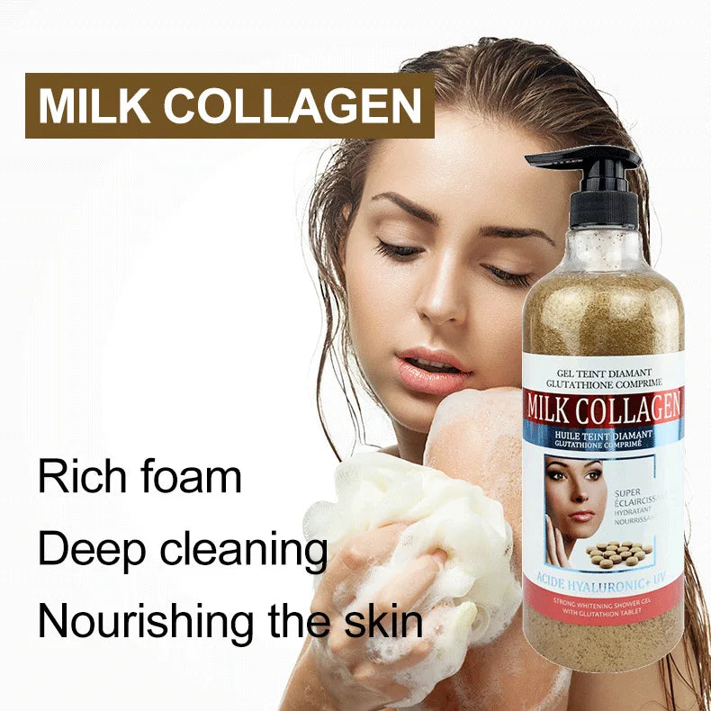 milk collagen shower gel