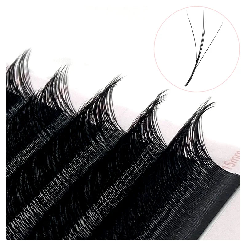 W Shape Eyelash Extension 3D Premade Volume Fan Lashes W Style Lashes Faux Mink Volume Lashes Korean makeup - Beauty 4 Us