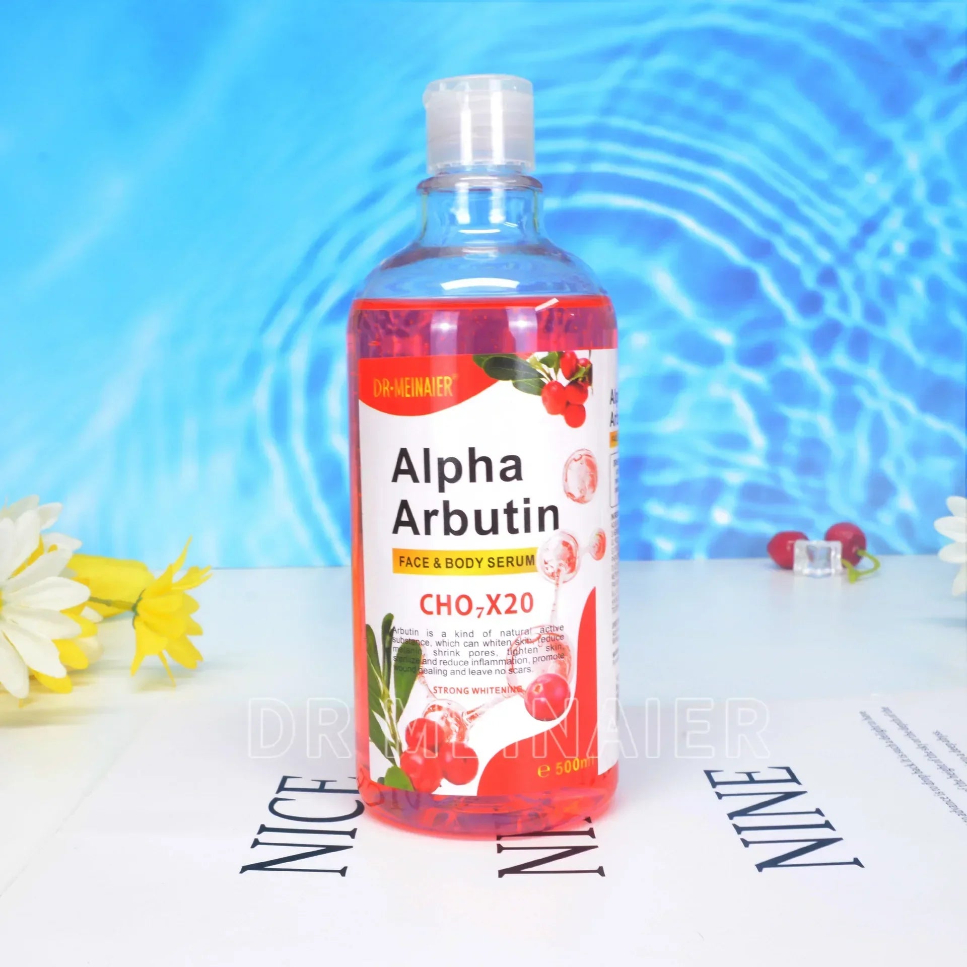 500ml Hyaluronic Acid, Nicotinamide Vitamin C AHA Face Serum Spots Eraser Corrector Whitening Moisturizing Lightening Body Serum - Beauty 4 Us